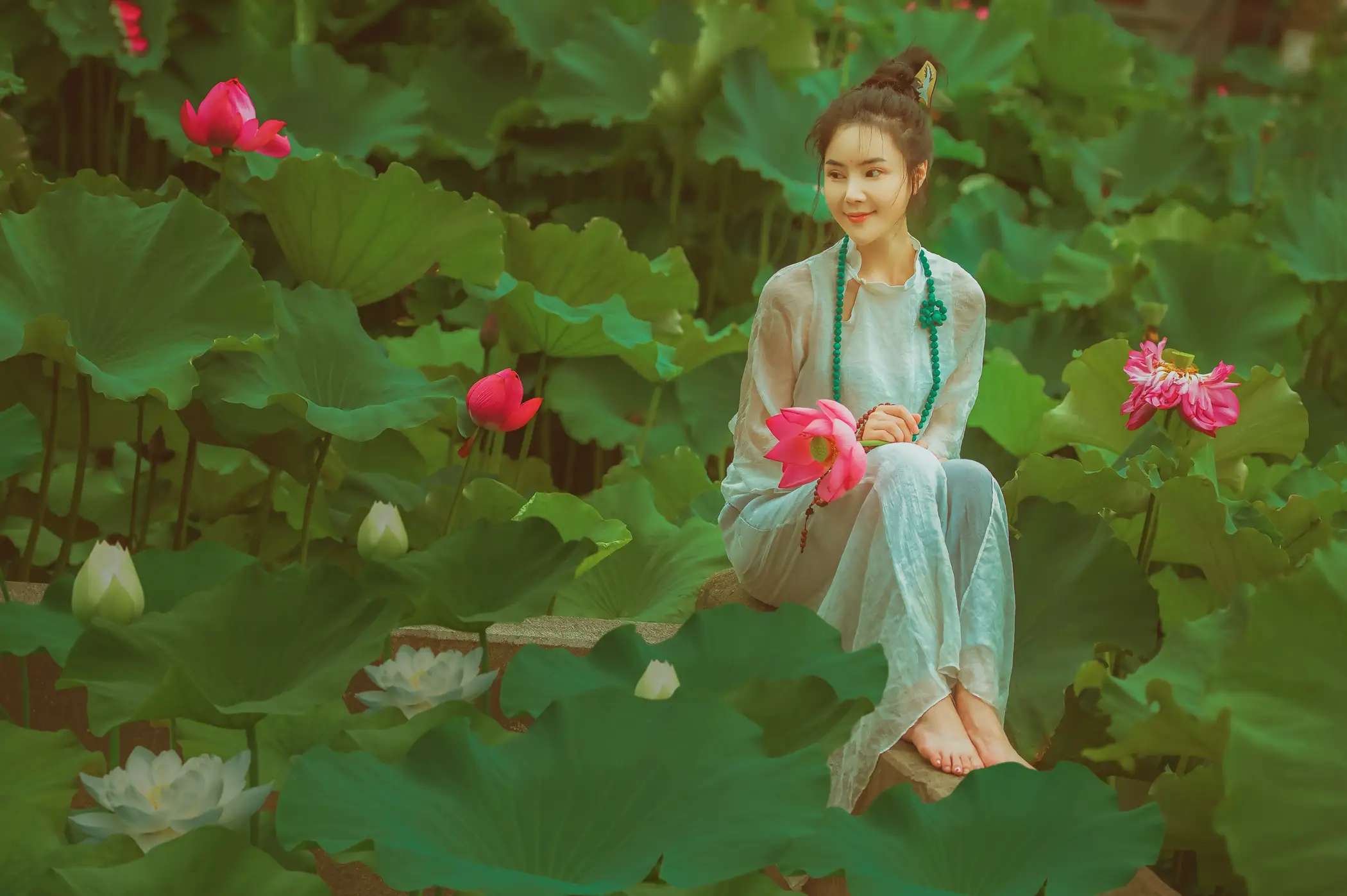 [YITUYU] 2021.08.14 Vol.128 – Lotus Appreciation trees#[36P]-14